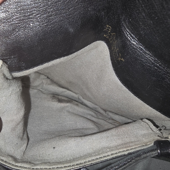 Vintage Bally Lambskin Mini Pochette Woven Black Shoulder Bag - Picture 7 of 7